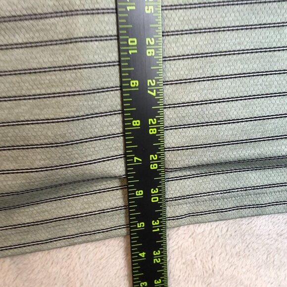 Duluth Men Polo Shirt Size XL Short Sleeve Striped Green Casual Pullover Classic - Picture 4 of 8